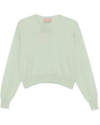 Twinset - Sweater Met Geribbelde Afwerking - Lyst