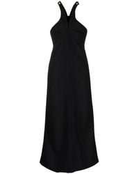 Rosetta Getty - Cross-Neck Sleeveless Midi Dress - Lyst