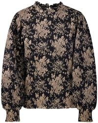 Antik Batik - Floral-Print Smocked Blouse - Lyst
