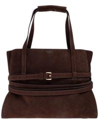 Moschino - Tie Me Tote Bag aus Wildleder mit Gürtel - Lyst