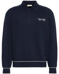Calvin Klein - Logo-Embroidered Polo-Collar Sweater - Lyst