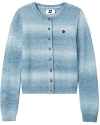 Izzue - Gradient-Effect Heart-Patch Cardigan - Lyst