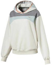 PUMA - Logo-Detail Long-Sleeve Hoodie - Lyst