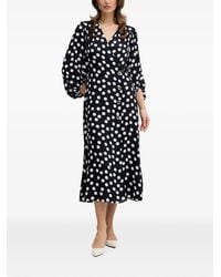 Joseph Ribkoff - Polka-Dot Button-Front Midi Dress - Lyst