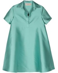 Blanca Vita - A-line Satin Shirt Dress - Lyst