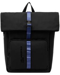 KARL LAGERFELD - Logo-Detail Buckle Backpack - Lyst