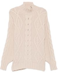 Akep - Cable-Knit High-Neck Sweater - Lyst