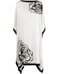 Carine Gilson Kaftan Met Bloemenprint - Wit