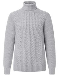 Drumohr - Cable-Knit Roll-Neck Sweater - Lyst