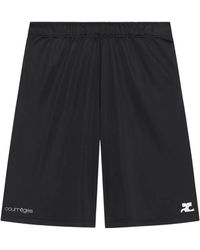 Courreges - Elasticated-Waistband Logo-Detail Shorts - Lyst