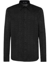 Philipp Plein - Sugar Daddy Cut Silk Shirt Monogram - Lyst