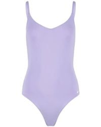 Nike - Logo-Print Cut-Out Swimsuit - Lyst