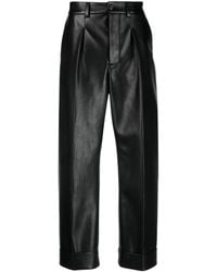 Nanushka - Pantalon en cuir à coupe droite - Lyst