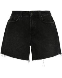7 For All Mankind - Ausgefranste Jeans-Shorts - Lyst