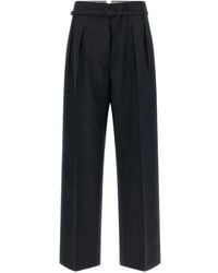 Prada - Belted Pleated Trousers - Lyst