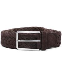 Canali - Geflochtener Wildledergürtel - Lyst