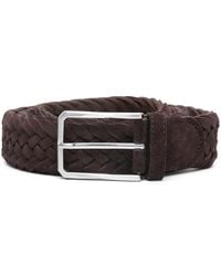 Canali - Braided Suede Belt - Lyst