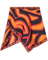 PUCCI - Labirinto-Print Silk Scarf Skirt - Lyst