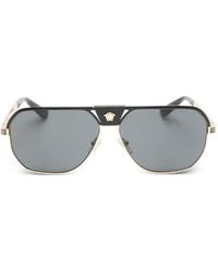 Versace - Medusa Greca Pilot-Frame Sunglasses - Lyst