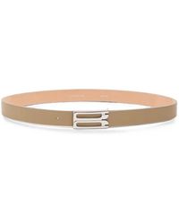 Victoria Beckham - Dorian Monogram-Buckle Leather Belt - Lyst