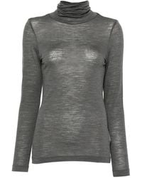 Whyci - Roll-Neck Long-Sleeve Sweatshirt - Lyst