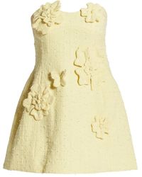 LEO LIN - Rosario Tweed Jurk Verfraaid Met Bloemen - Lyst