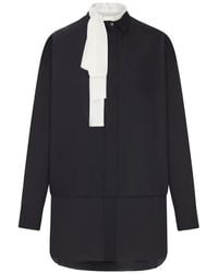 Sacai - Mini Layered Pussy-Bow Dress - Lyst