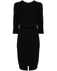 Styland - Vestido midi con detalle de terciopelo - Lyst