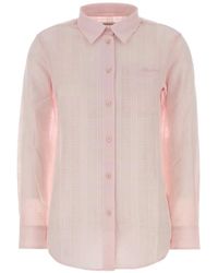 Burberry - Geruit Katoenen Overhemd - Lyst