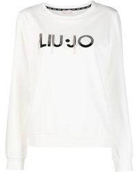 Liu Jo - Sweatshirt mit Kristallen - Lyst