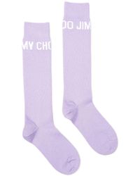 Jimmy Choo - Intarsia-knit Logo Socks - Lyst