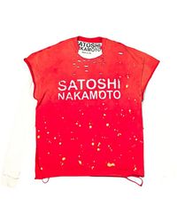 Satoshi Nakamoto - Distressed Long-Sleeved T-Shirt - Lyst