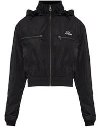 Palm Angels - Hooded Logo-Embroidered Jacket - Lyst