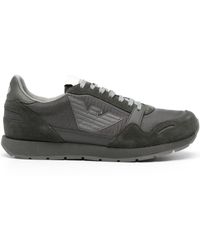 Emporio Armani - Logo-patch Lace-up Sneakers - Lyst