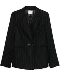 forte_forte - Pinstripe Double-Breasted Blazer - Lyst