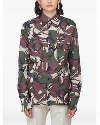 Kwaidan Editions - Camouflage Print Point Collar Shirt - Lyst