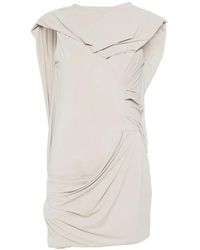 Entire studios - Robe Courte Sylph En Coloris Plaster - Lyst
