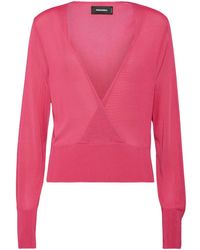 DSquared² - Pullover Mit Tiefem V-Ausschnitt - Lyst