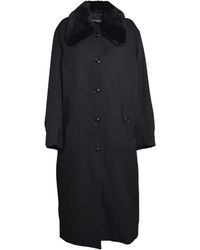 Our Legacy - Faux-Fur Collar Single-Breasted Coat - Lyst