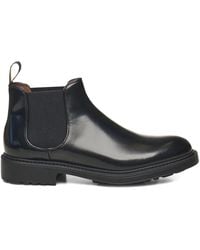 Doucal's - Elastic-Band Leather Boots - Lyst