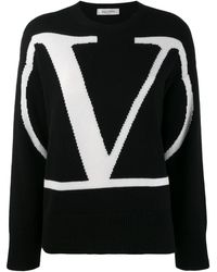 Valentino Cashmere Vlogo Jumper - Black