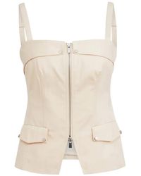 Toccin - Jayden Front-Zip Cotton Top - Lyst