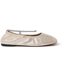 Stella McCartney - Chain-Detail Ballet Flats - Lyst