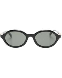 Gucci - Logo Oval-Frame Sunglasses - Lyst