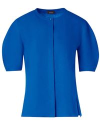 Akris - Puff-Sleeve Linen Shirt - Lyst