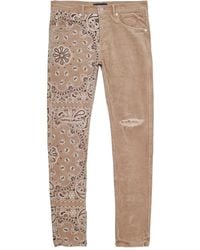 Purple Brand - Bandana-Print Corduroy Trousers - Lyst