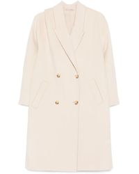 Liu Jo - Double-Breasted Coat With Elegant Scarf Detail - Lyst