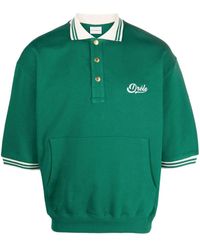Drole de Monsieur - Logo-embroidered Cotton Polo Shirt - Lyst