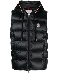 Moncler - Logo-patch Quilted Hooded Gilet - Lyst