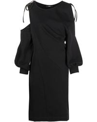 DIESEL - Twist-Draped Cold-Shoulder Dress - Lyst
